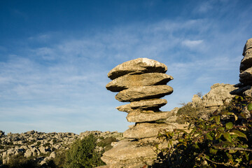 El Tornillo del Torca, monumento natural, Paraje Natural Torcal de Antequera, términos municipales de Antequera y Villanueva de la Concepción,  provincia de Málaga, Andalucia, Spain