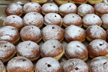 Oriental sweets and cakes are sold at a bazaar in Israel.