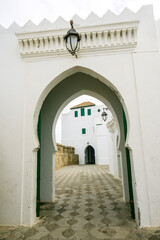 Fototapeta na wymiar caserón hispano-morisco, palacio de El Raisuni, Assilah, Marruecos, norte de Africa, continente africano