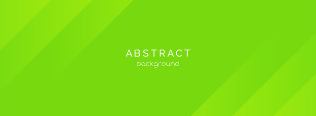 Green abstract vector long banner. Minimal background with lines and copy space for text. Facebook cover, social media header, banner