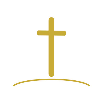 Cross icon. Religious cross icon