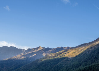 Naklejka premium mountains in Kurzras in South Tyrol
