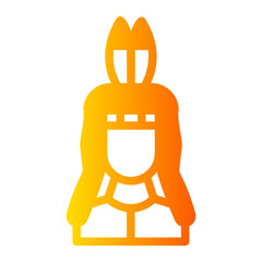 native american gradient icon
