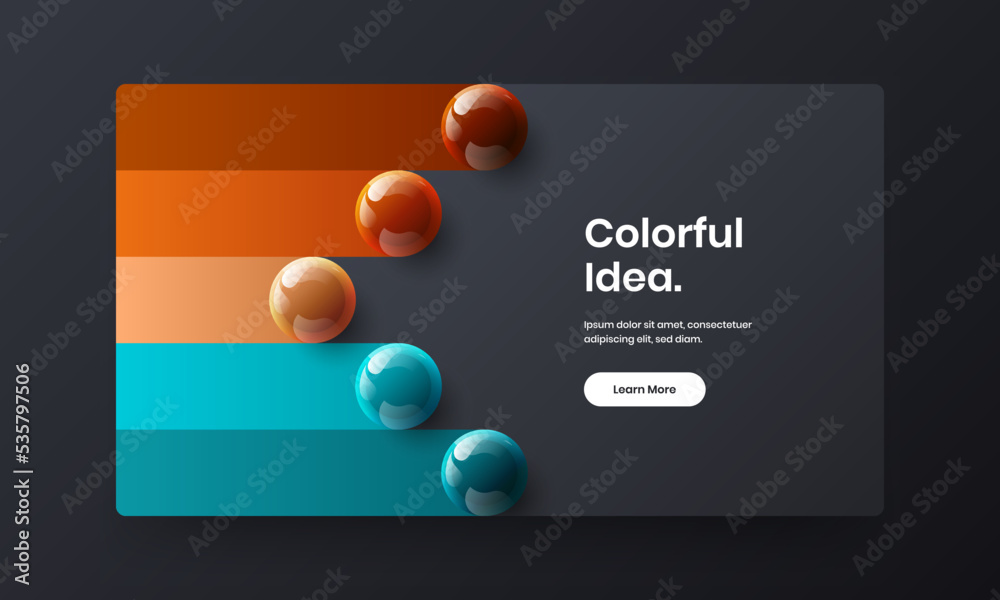 Canvas Prints minimalistic company identity design vector layout. creative realistic balls poster concept.