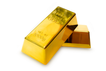 Closeup shiny a gold bar 1 kg
