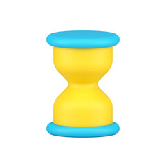 Hourglass volumetric 3d icon isolated  illustration