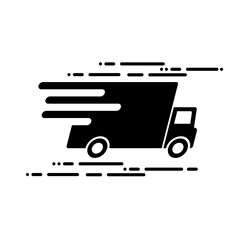 Delivery truck symbol icon. fast delivery truck. object isolated on white background. shipping, delivery.