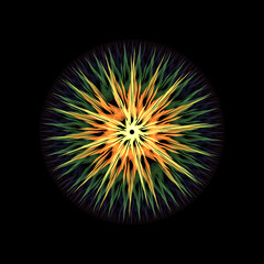 Fototapeta premium abstract circle of rays of various colors