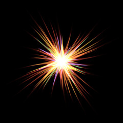 Fototapeta premium an image of multi-colored explosion rays