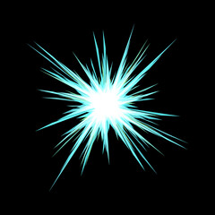 a blue explosion ray picture
