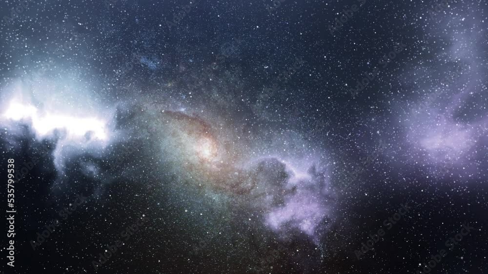 Wall mural 4k nebula and stars in the universe