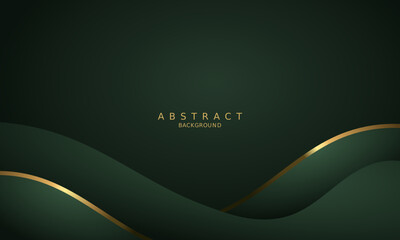 dark green luxury premium background and gold line.