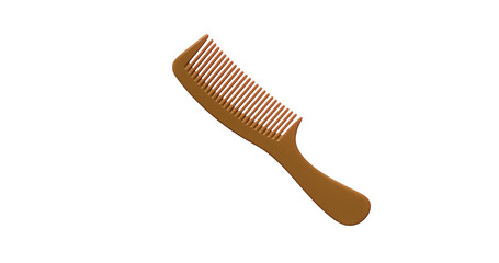hairbrush on a white background. Comb your hair. Wooden comb material. Women's comb. Accessory. Hair style. Hair brush - obrazy, fototapety, plakaty