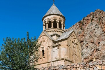 Fototapeta na wymiar Armenia, Noravank, September 2022. Side view of the ancient temple.