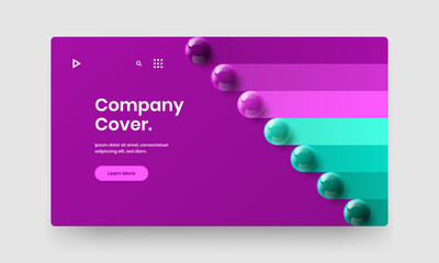 Trendy postcard design vector concept. Isolated realistic balls banner illustration.