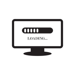 Computer Monitor Icon Vector Illustration