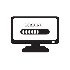 Computer Monitor Icon Vector Illustration