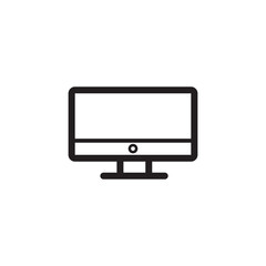 Computer Monitor Icon Vector Illustration