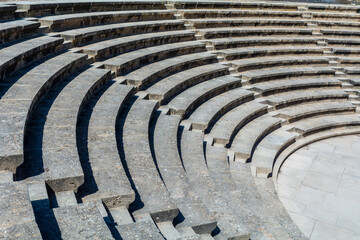 Round steps of an ancient amphitheater in Cyprus