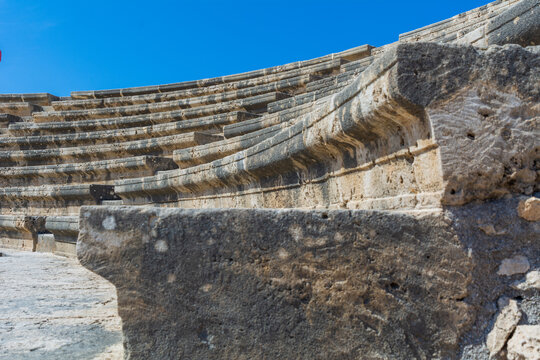 View of an ancient theater with copy space