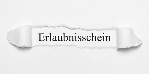 Erlaubnisschein	
