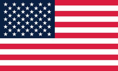 Vector flag of the USA