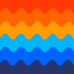 Rainbow colorful wave vintage retro abstract background. Design for wallpaper, book cover, textile, handkerchief