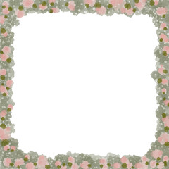 Watercolor square frame