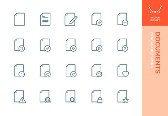 Vector, fully scalable and editable documents icons ready to use in UI, website, mailing etc.