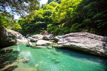 高知県　中津渓谷の風景
