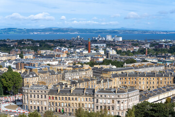 Naklejka premium view from Calton hill located east of Edinburgh's New Town