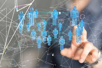 group of network people - Business and contact