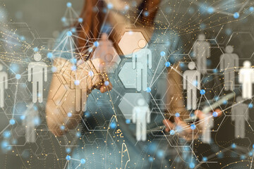 Business intelligence analyst dashboard on virtual