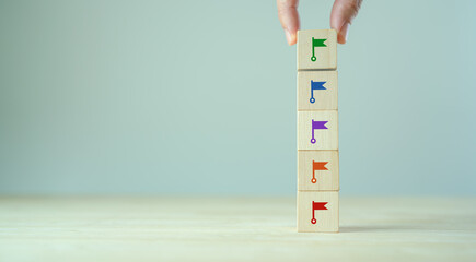 Business and project timeline. Options, steps or processes. Planning, market study process, idea to...
