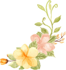 Yellow Watercolor Floral Arrangement