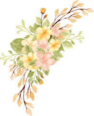 Yellow Watercolor Floral Arrangement