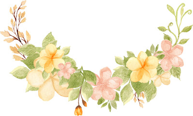 Yellow Watercolor Floral Arrangement