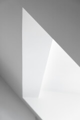 Abstract white minimal interior details, vertical background