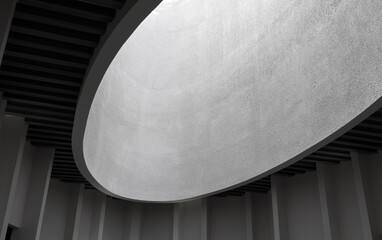 Abstract modern gray concrete interior details