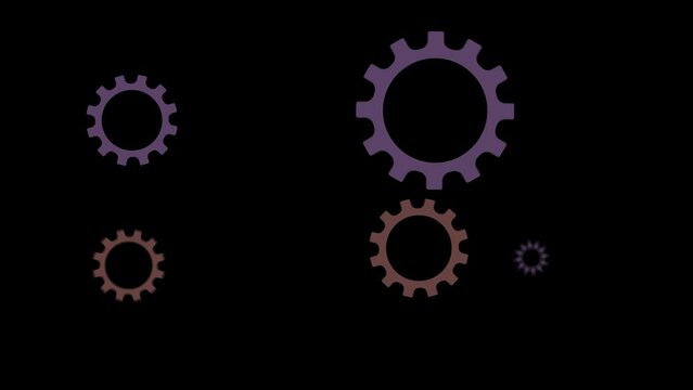 Rotating Cogs Gear Loading Waiting Screen Animation