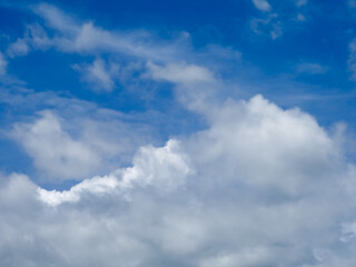 Fototapeta na wymiar nature background sky and white clouds