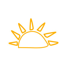 yellow sun doodle