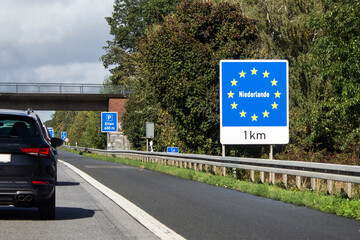 Niederlande, Grenzübergang, Elten,  Autobahn 3, in Richtung Arnheim