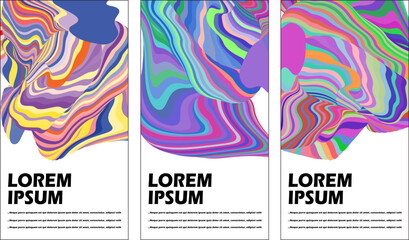 Colorful abstract liquid and fluid shape for banner and brochure design