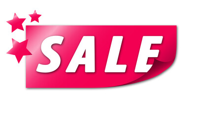 Vector Illustration Red Banner sale With percent . Web Element