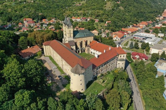 Aerial view of the Benedictine monastery in Hronsk&eacute; Beňadik