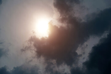 The sun will be covered with black clouds