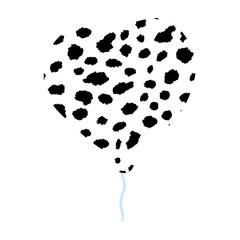 Dalmatian Pattern Heart Balloon