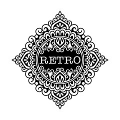 Retro mandala logo