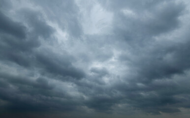 Fototapeta na wymiar Dramatic sky with dark clouds